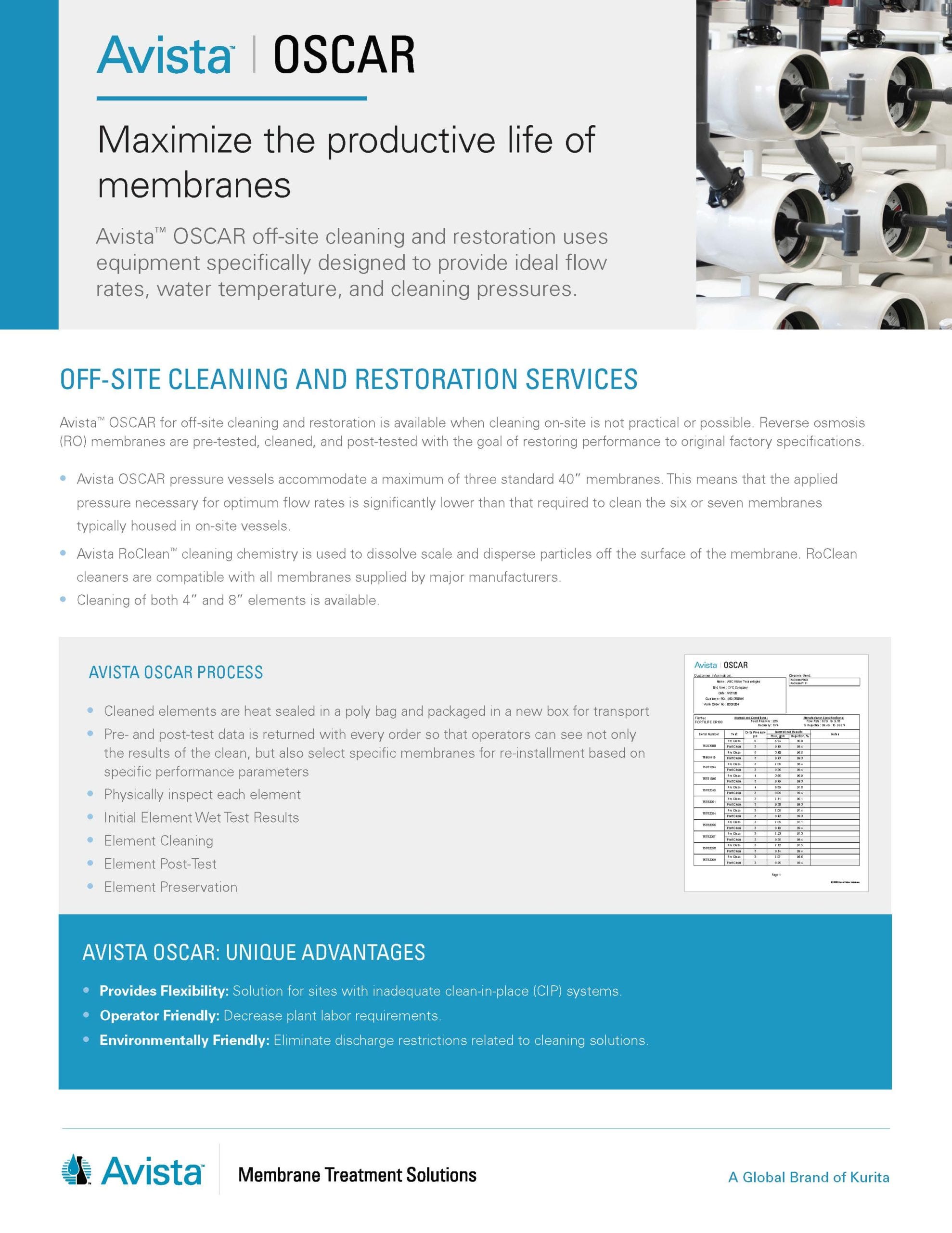 RO Membrane Cleaning and Restoration Services - Avista™